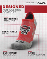 TCK socks NC State Wolfpack Tour No Show Tab Socks - Made in USA