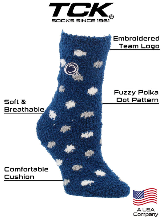 TCK socks NCAA College Fuzzy Socks For Women & Men, Warm and Cozy Socks Womens Licensed University Sock