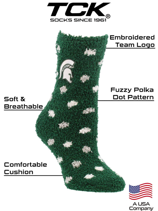 TCK socks NCAA College Fuzzy Socks For Women & Men, Warm and Cozy Socks Womens Licensed University Sock