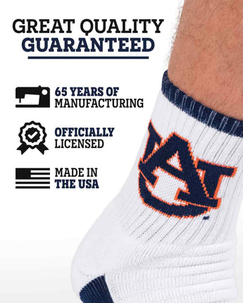 TCK socks NCAA Quarter Socks - Auburn Tigers