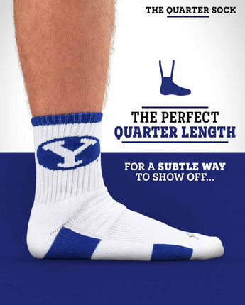 TCK socks NCAA Quarter Socks - BYU Cougars