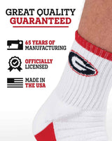 TCK socks NCAA Quarter Socks - Georgia Bulldogs
