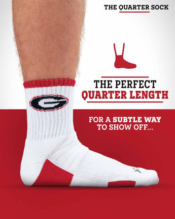 TCK socks NCAA Quarter Socks - Georgia Bulldogs