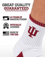 TCK socks NCAA Quarter Socks - Indiana Hoosiers