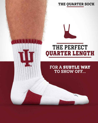 TCK socks NCAA Quarter Socks - Indiana Hoosiers