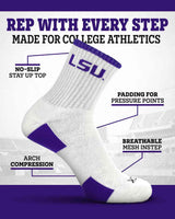 TCK socks NCAA Quarter Socks - LSU Tigers