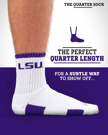 TCK socks NCAA Quarter Socks - LSU Tigers