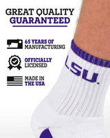 TCK socks NCAA Quarter Socks - LSU Tigers