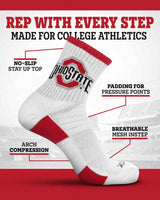 TCK socks NCAA Quarter Socks - Ohio State Buckeyes