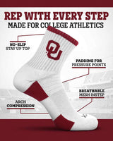 TCK socks NCAA Quarter Socks - Oklahoma Sooners