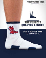 TCK socks NCAA Quarter Socks - Ole Miss Rebels