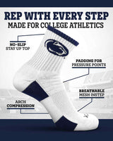 TCK socks NCAA Quarter Socks - Penn State Nittany Lions