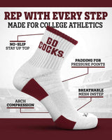 TCK socks NCAA Quarter Socks - South Carolina Gamecocks