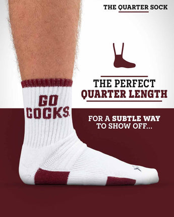 TCK socks NCAA Quarter Socks - South Carolina Gamecocks