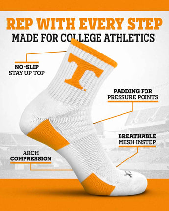 TCK socks NCAA Quarter Socks - Tennessee Volunteers