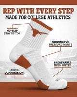 TCK socks NCAA Quarter Socks - Texas Longhorns