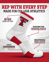 TCK socks NCAA Quarter Socks - Texas Tech Red Raiders