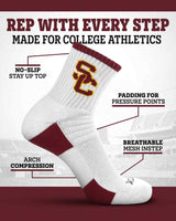 TCK socks NCAA Quarter Socks - USC Trojans