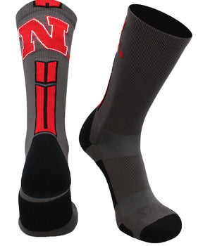 TCK socks Nebraska Cornhuskers Baseline Crew USA Made