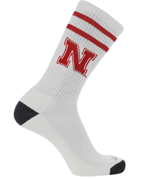 NCAA Vintage College Striped Socks - Nebraska Cornhuskers (Large)