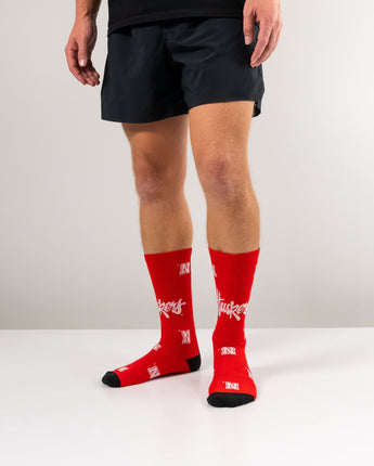 Nebraska Cornhuskers Mayhem Crew Socks (Imported)