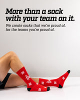 Nebraska Cornhuskers Mayhem Crew Socks (Imported)