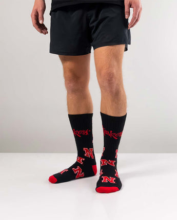 TCK socks Nebraska Cornhuskers Mayhem Crew Socks (Made in USA)