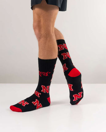 TCK socks Nebraska Cornhuskers Mayhem Crew Socks (Made in USA)