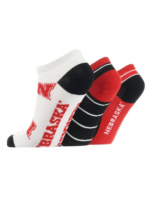 TCK socks Nebraska Cornhuskers No Show Socks Full Field 3 Pack