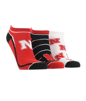 TCK socks Nebraska Cornhuskers No Show Socks Full Field 3 Pack