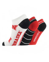 TCK socks Nebraska Cornhuskers No Show Socks Full Field 3 Pack