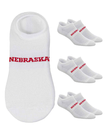 TCK socks Nebraska Cornhuskers / One Size TCK Nebraska Cornhuskers No Show Liner Socks (3-Pack)