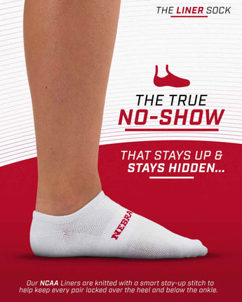 TCK socks Nebraska Cornhuskers / One Size TCK Nebraska Cornhuskers No Show Liner Socks (3-Pack)