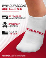 TCK socks Nebraska Cornhuskers / One Size TCK Nebraska Cornhuskers No Show Liner Socks (3-Pack)