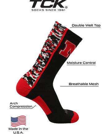 TCK socks Nebraska Cornhuskers Socks Digital Camo Crew