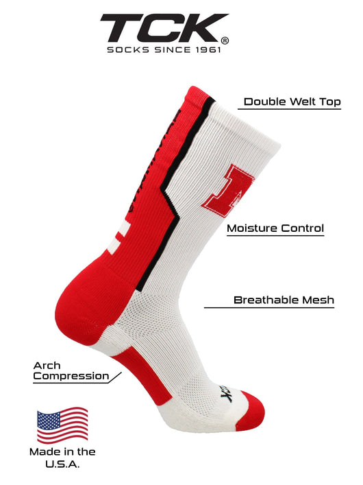TCK socks Nebraska Cornhuskers Socks Perimeter Crew