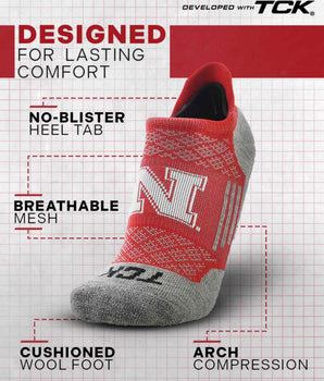 TCK socks Nebraska Cornhuskers Tour No Show Tab Socks - Made in USA