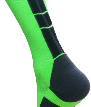 TCK socks Neon Green/Black / Large Crew Socks Baseline 3.0 Adult Sizes Team Colors