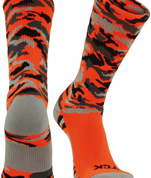 TCK socks Neon Orange Camo / Medium Elite Woodland Camo Performance Crew Socks