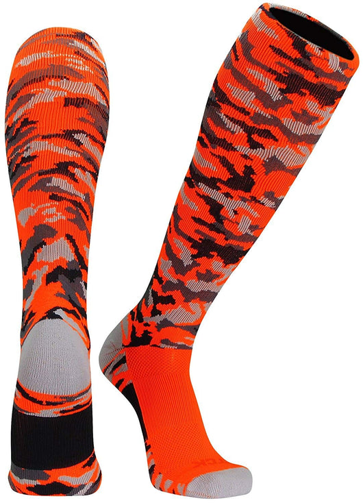 TCK socks Neon Orange / Large Elite Performance Camo Over The Calf Socks
