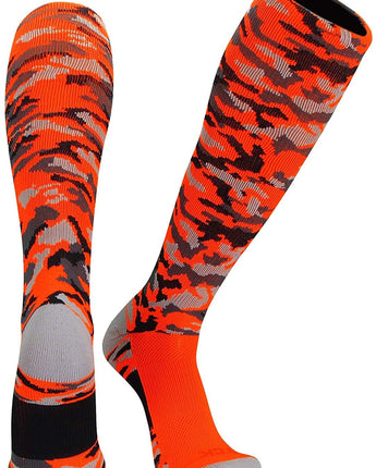 TCK socks Neon Orange / Large Elite Performance Camo Over The Calf Socks