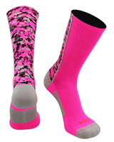 TCK socks Neon Pink / X-Large Digital Camo Crew Socks