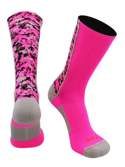 TCK socks Neon Pink / X-Large Digital Camo Crew Socks