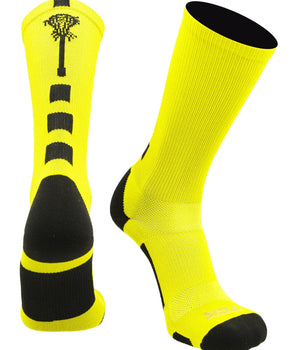 TCK socks Neon Yellow/Black / X-Large Midline Lacrosse Logo Crew Socks