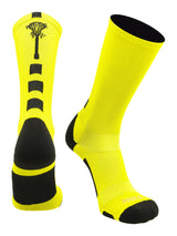 TCK socks Neon Yellow/Black / X-Large Midline Lacrosse Logo Crew Socks