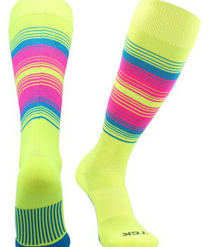 TCK socks Neon Yellow/Electric Blue/Hot Pink / Large TCK Performance Baseball Socks Dugout Hype