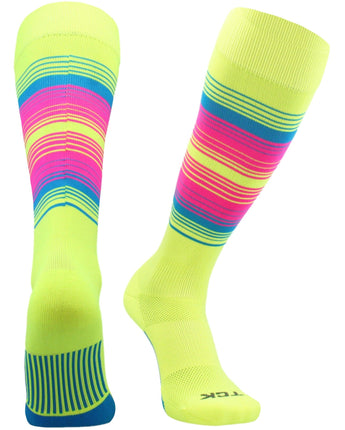 TCK socks Neon Yellow/Electric Blue/Hot Pink / Large TCK Performance Baseball Socks Dugout Hype