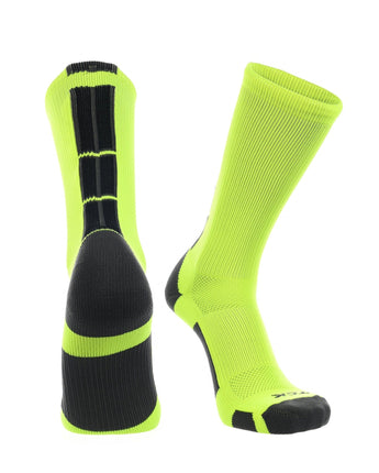 TCK socks Neon Yellow/Graphite/Black / X-Large Crew Socks Baseline 3.0 Adult Sizes Team Colors