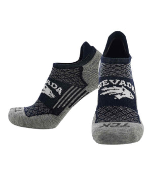Nevada Wolfpack No Show Tour Socks - Made in USA