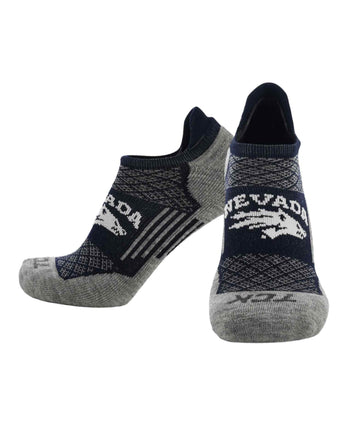 Nevada Wolfpack No Show Tour Socks - Made in USA